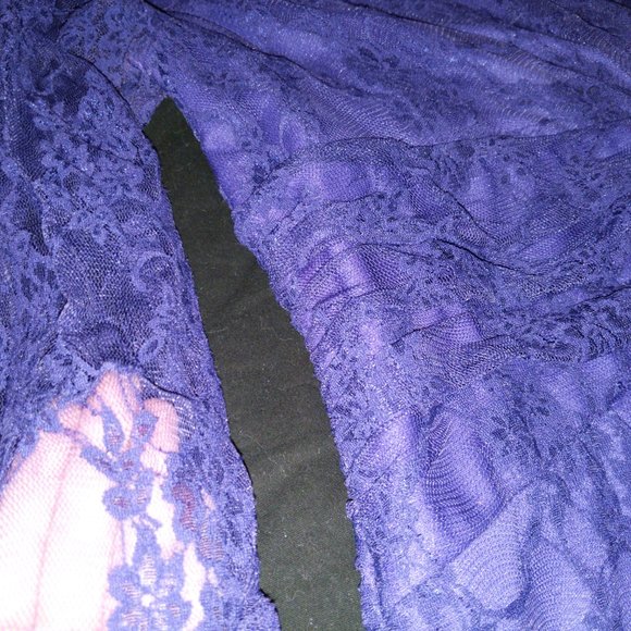 4/$20 | Ricki's Lace Purple Dress with Empire Waist - Picture 4 of 8